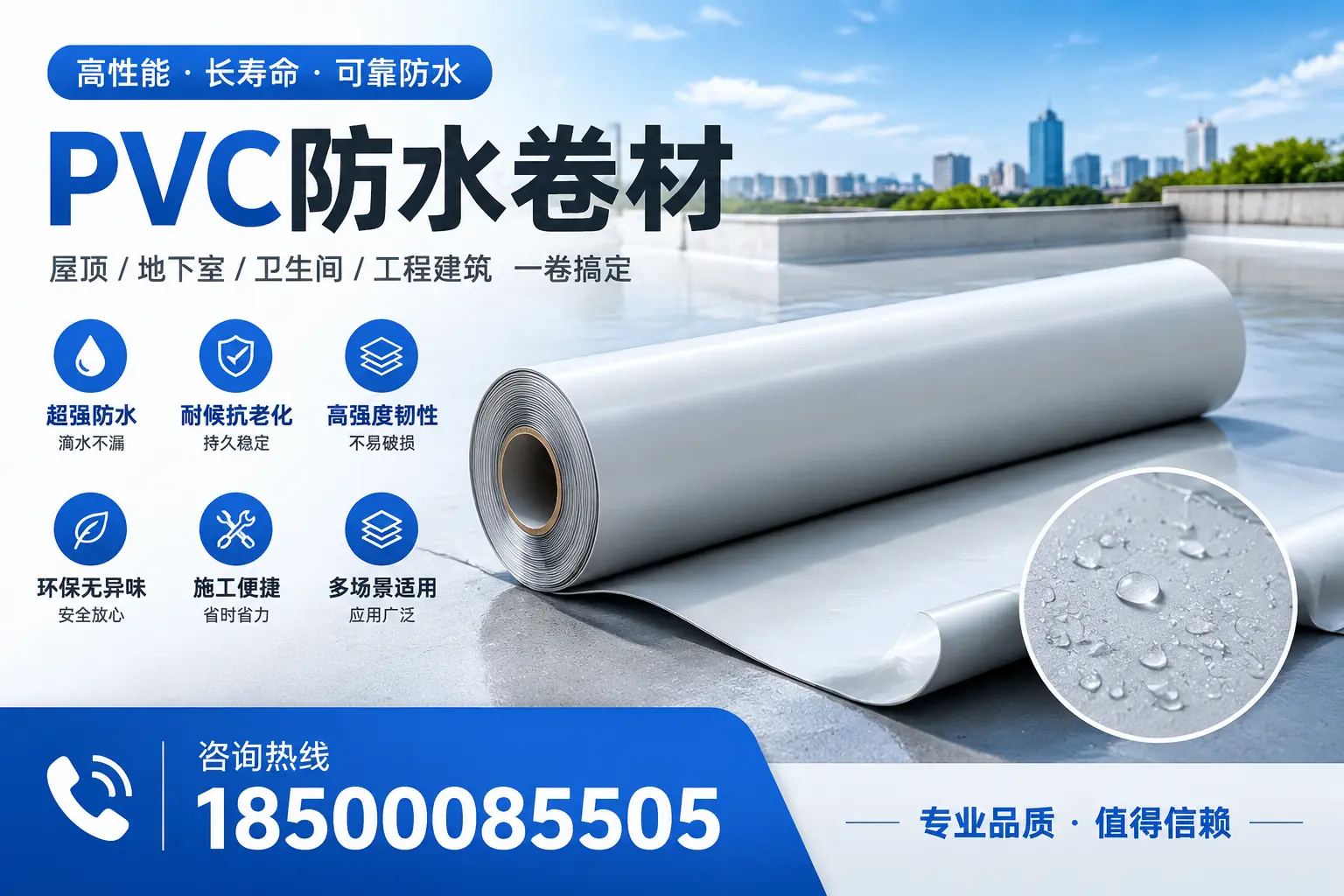 PVC防水卷材的防水效果评测，适合本溪的科学依据